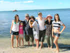 All the grandkids with us on Holiday NSW South Coast beach. Daniel, Kristen, Bradley is brother to Stefanie and Kristen. Daniel and Siobhan are brother and Sister.