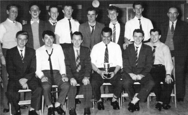 Altona factory football team that won the Lisburn league c 1956.