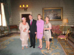 Pat and Sheena meeting President Mary Mc Aleese & her husband Dr. Martin Mc Aleese 