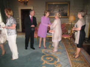 Pat meeting President Mary Mc Aleese & her husband Dr. Martin Mc Aleese 
