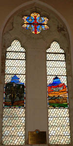 The memorial window in Eglantine Parish Church.