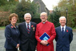 Pictured after laying wreathes at the Commonwealth War Graves at Eglantine Parish Church