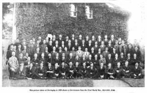 This picture taken at Derriaghy in 1920 shows ex-Servicemen men from the First World War, 1914-1918