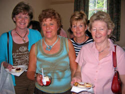 Ida McCready, Hilda Law, Ruth Laird and Evette Boyes with their low calorie Cream Teas and Strawberry and Cream at Kilwarlin Moravian Garden Party on Saturday 10th June.