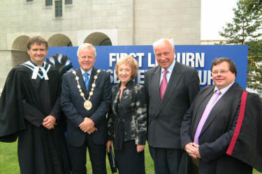 Pictured at First Lisburn Presbyterian Church on Sunday 10th September are L to R:  The Rev John Brackenridge, the Mayor - Councillor Trevor Lunn and the Mayoress - Mrs Laureen Lunn, Perry Reid - Clerk of Session and Tom Whyte - Organist.