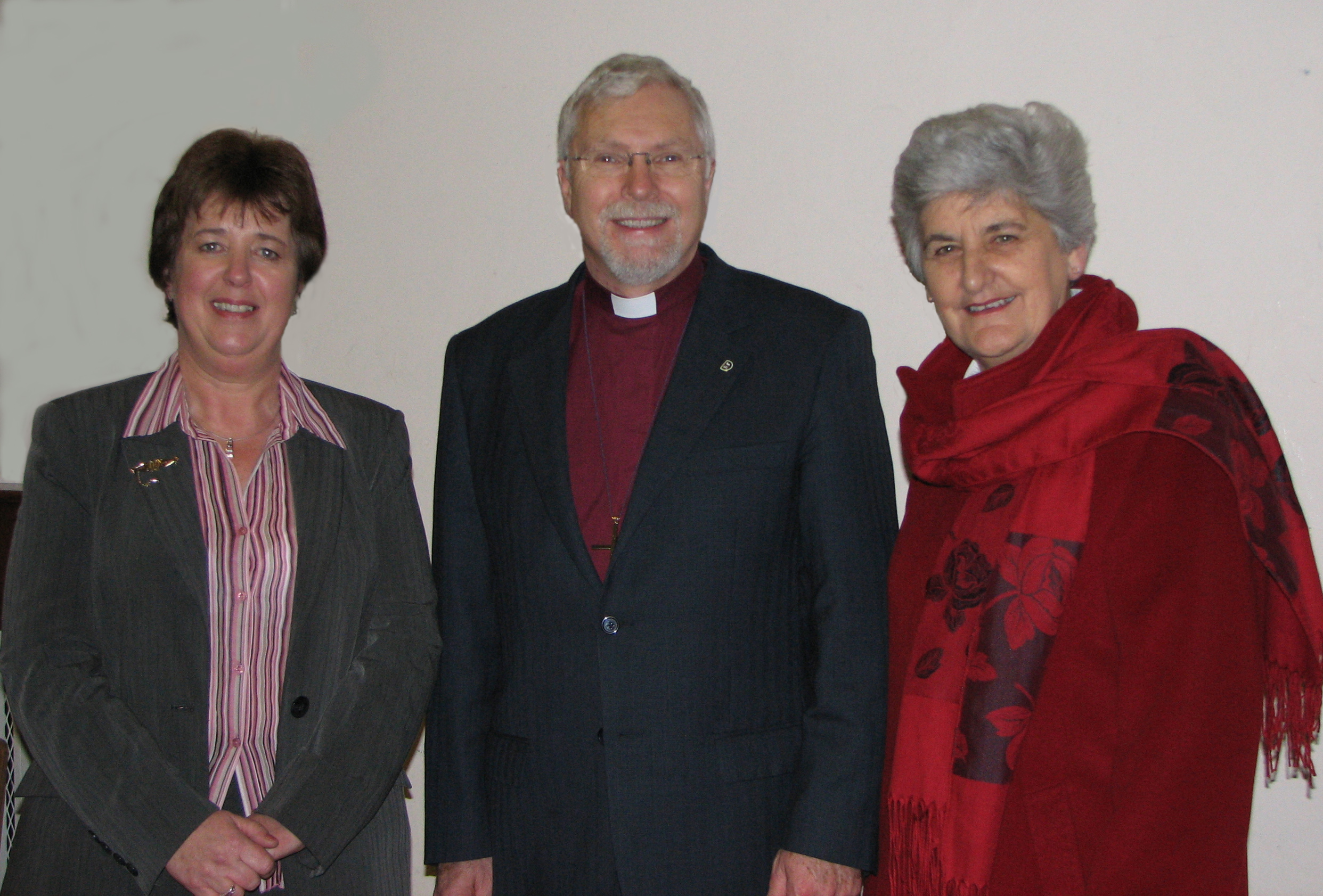 Roberta Rogers (left), the new Diocesan President for Down and Dromore Mothers? Union pictured at a Commissioning Service on Sunday 7th January with the Bishop of Down & Dromore, the Rt Revd Harold Miller and Margaret Crawford, who is the new All Ireland President of Mothers? Union.