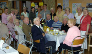 Clockwise from front left: Victor Parkinson, Malcolm Crangle, Muriel Cregan, Jean Allen, Isa Curry, Jim Anderson, Jack Crockard, Tom Little, Georgena Hazley and Elizabeth Bingham are pictured enjoying lunch prior to the 'Music in May' concert in Christ Church Parish on Tuesday 15th May. Included are some of the members of Christ Church Choir who served the lunch.
