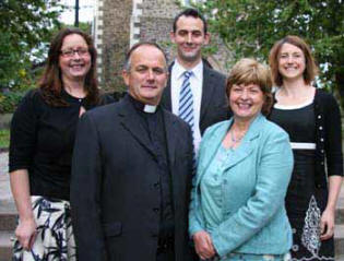 L to R: (front) Kenneth Gamble and his wife Hazel and (back row) Karen and Iain Gamble and Jennifer Middleton.