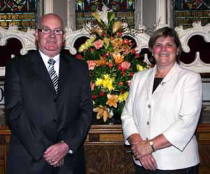 Wesley Dickinson - Rector?s Warden and Ann Elliott - People's Warden welcomed the many visitors to ?Summer Songs of Praise? in Christ Church Parish last Sunday evening (29th July).