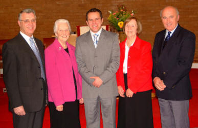 Members of the Pastor's Cabinet pictured at an Induction Service in Mount Zion Free Methodist Church on Friday 9th February. L to R: Norman Wright, Irene Cummings, Pastor Nick Serb, Ruth Lamki and Ronnie Nesbitt.