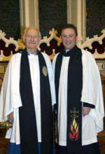 Canon Cochrane pictured with the Rector, the Rev Paul Dundas.