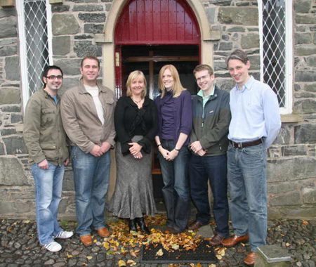 Some of the Hillsborough Parish Church youth leaders pictured on Sunday 28th October at the refurbished gatehouse