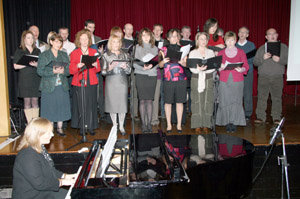 Emmanuel Baptist Church Choir pictured at the Farewell Service in Wallace High School on Friday 30th November.