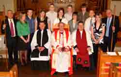 Pictured at a confirmation service in St Paul?s Parish on Sunday 4th March are: L to R: (seated) The Rector, the Rev James Carson, the Rt Revd S. G. Poyntz, former Bishop of Connor and Assistant Minister - Captain Gary Roberts (Church Army).