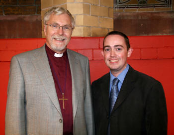 Dr Scott Mackey pictured with The Bishop of Down and Dromore, The Rt Rev Harold Miller.