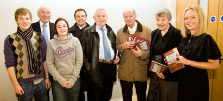 Family John Kelly pictured with his brother George, sister Marjorie and her husband Allen, son Chris, daughters Emma and Laura and Laura's boyfriend John (left)