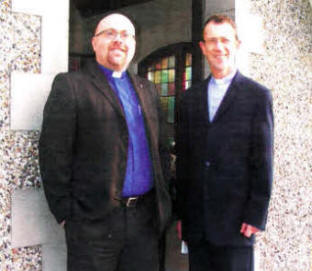 AwF Director and Crumlin Minister Rev. V Dr Scott Peddle with Rev- John Rutter, Vicar of St. John's Church Crumlin and host of the lnterdenominational Service.