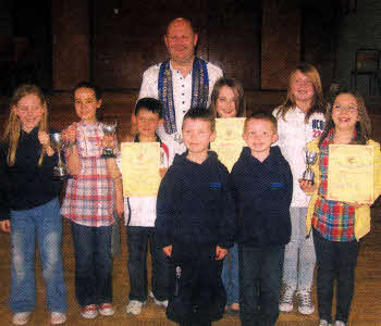 Some of the local Junior Christian Endeavour stars from Hillhall Presbyterian who took part in the recent CE Talent Contest.