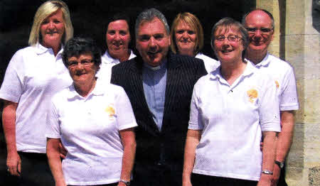 The team heading to Kenya. Left to right (back): Karen Keery, Julie Stevenson, Roberta Jones, David Walters and left to right (front): Belle Mclntyre, Rev. Paul Jamison, Pat Walters