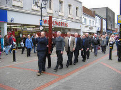 The annual Good Friday ï¿½Carrying of the Crossï¿½ march of witness makes it way along Bow Street, Lisburn, to Market Square for a short act of Worship at 1.00pm.