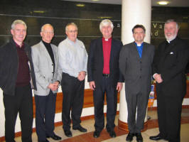 Pictured at the Carols in the City concert in Lagan Valley Island on Wednesday 14th December 2005 are L to R: Canon Sam Wright - Lisburn Cathedral, Rev. Brian Gibson - Railway Street, Pastor George Hilary - Lisburn Christian Fellowship, Dr. Ken Newell - Guest Speaker, Rev. John Brackenridge - First Lisburn and the Very Rev. Hugh Kennedy, P.P. - St. Patrickï¿½s.