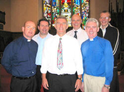 Pictured after morning service in Lisburn Cathedral on Sunday 23rd October are L to R:  Rev. Ken McGrath - Curate, Keith Neill - Youth and Outreach, Roger Murphy - Mission Leader, Rev. Paul Hoey - Church Pastoral Aid Society (CPAS), Rev. Canon Sam Wright - Rector and Paul Woodman.
