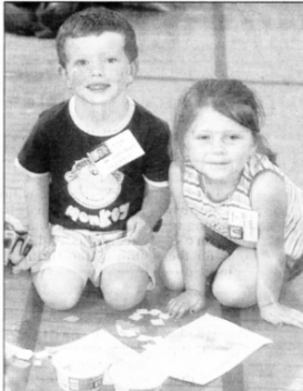 Matthew Diamond and Brooke Mayes enjoying the First Lisburn Church Kids Club. US33-120AO Picture By: Aidan O'Reilly 