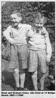 Brian and Graham Irvine, who lived at 14 Bridge Street. US51-715SP