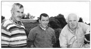 Friends of Ferguson Heritage director George McAleer, right, pictured at the Harry Ferguson Celebration Committee Show at Growell with Dave McCarthy and Pat Irwin. BL34-411SM