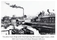 View from Union Bridge of the Island Spinning Mill and the Lagan Canal, c. 1920s Irish Linen Centre & Lisburn Museum Collection