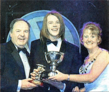Nick Parks received the award for best male singer from Fiona Sheerin and Tom O'Connor