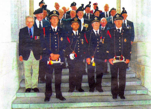 Representatives from the Royal British Legion Lisburn who took part in the nightly ceremony at Mennin Gate