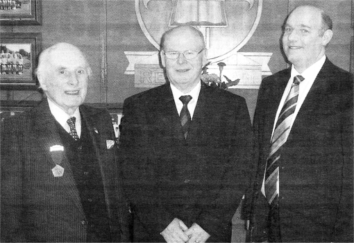 Dr Samuel Semple, Mr Norman McClelland and Mr Jim Sheerin at the reception.