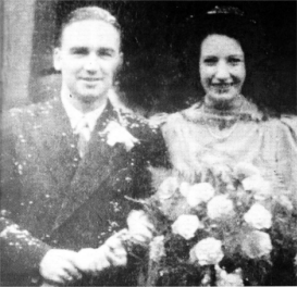 Samuel and Florence Press on their wedding day on October 2, 1942. US4007-537CO