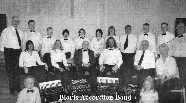 Blaris Accordion Band with Jim Thompson in the back row [second right]