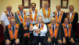 At the presentation to Bro Ross Bell of Dundrod Temperance LOL No 73
