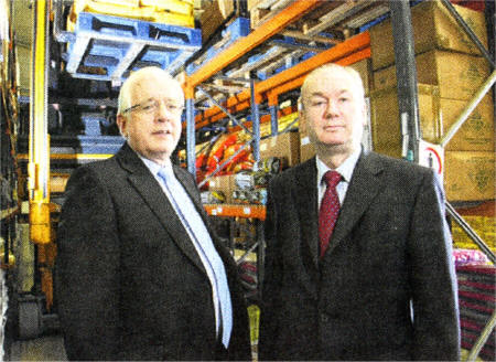 At the Veterinary Surgeon Supply Company, participants on Lisburn City Council's innovation programme were Councillor Allan Ewart, Chairman of the Economic Development Committee and Mr Norman McMordie, Managing Director of Veterinary Surgeon Supply Company.