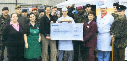 Annual SSAFA fund raiser during which a cheque for �350.00 was presented to Women's Royal Voluntary Service(WRVS).
