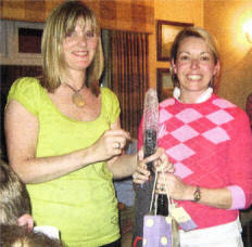 Ladies Prize Winner: Lisa Duke with PTA Chairman Heather Hawkins.