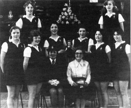 The photograph shows the senior PE team which won the British Isles PE competition in 1977.