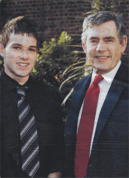 Tony Stephenson from Lisburn meets up with Prime Minister Gordon Brown