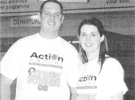 Chris and Paula Fegan, Action Cancer's Health promotion Officer