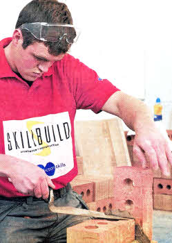 Apprentice Philip Green during the Skillbuild UK National Finals, where he won a bronze medal in Brickwork.