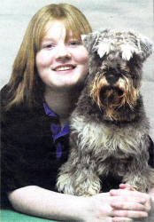 Lisburn girl Emma Willis with her pet dog Eddy, both of whom will be travelling to the NEC Arena in Birmingham in March for Crufts US0909.402PM Pic by Paul Murphy
