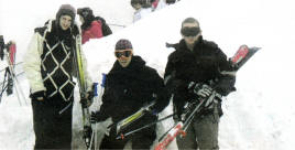 Ryan McMullan, Jamie Rice and Phillip McHugh enjoy the slopes.