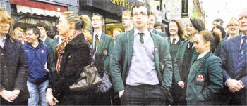 Pupils from local schools also attended the vigil