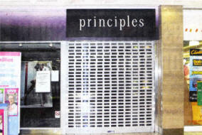 The Principles shop in Bow Street Mall which closed this week.