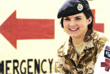 Corporal Alexandra Lester who is currently deployed in Iraq