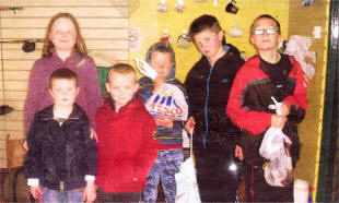 The children who took part in the bait fishing competition. Back left - Tenaya Beggs. Front Left -Ethan Beggs, Koi Beggs, Jack Pearl, John Doherty and Ciaran Dodds.