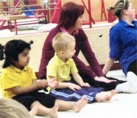 The children from Holy Trinity Nursery School get fit at Salto.